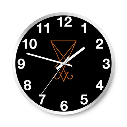 Lucifer Morningstar Sigil Tv Series Wall Clocks