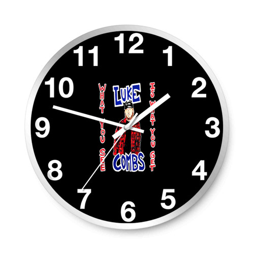 Luke Combs Art Mug Wall Clocks