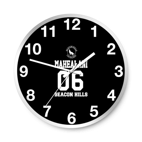 Mahealani 06 Beacon Hills Lacrosse Wall Clocks