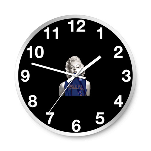 Marilyn Monroe Springer 4 Houston Astros Navy Wall Clocks
