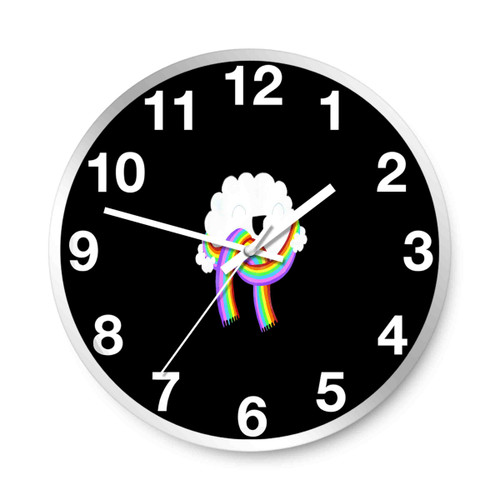 Mr Clouds With Rainbow Wall Clocks Mr Clouds With Rainbow Wall Clocks