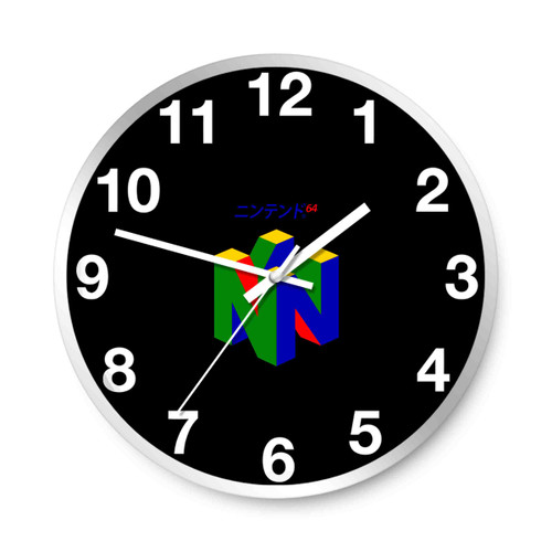 Nintendo 64 Logo N64 Japanese Mario Wall Clocks
