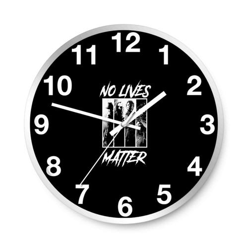 No Lives Matter Slashers Michael Myers Halloween Horror Scary Wall Clocks