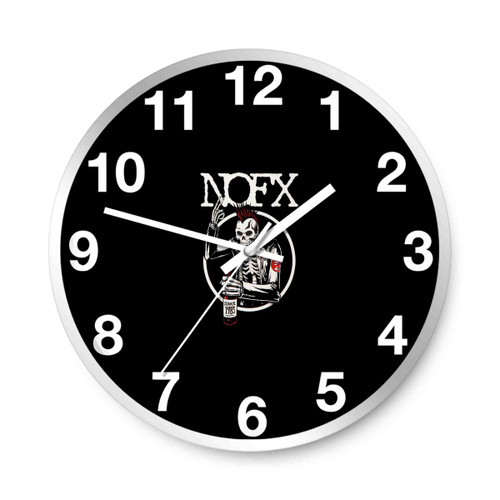 Nofx Old Skull Punk Rock Metal Band Wall Clocks