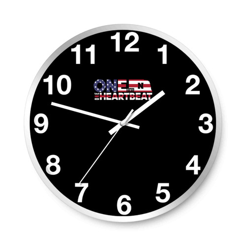 One State One Heartbeat Nebraska Football Usa Flag Wall Clocks