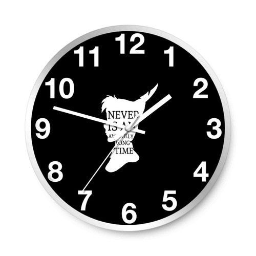 Peter Pan Quote Silhouette1 Wall Clocks