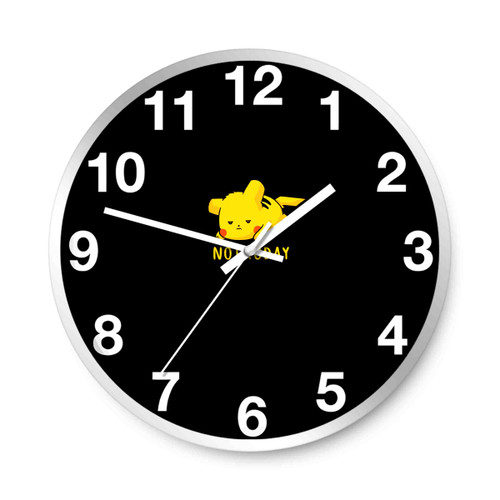 Pikachu Not Today Wall Clocks