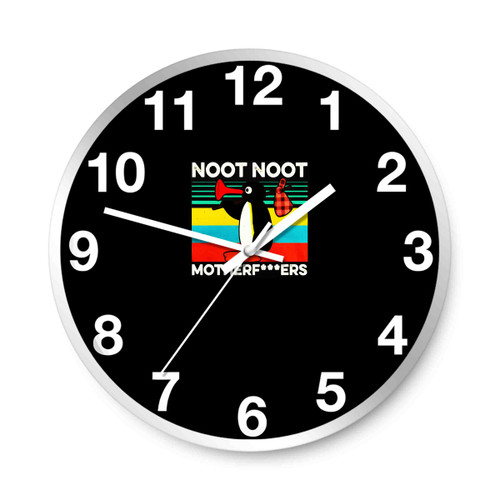 Pingu Noot Noot Motherfuckkers Vintage Wall Clocks