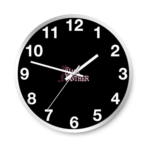 Pink Panther And Black Panther Crossover Wall Clocks