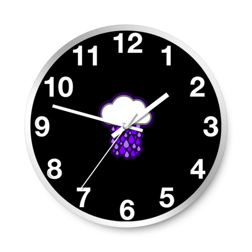 Purple Rain Logo 1Amr Wall Clocks