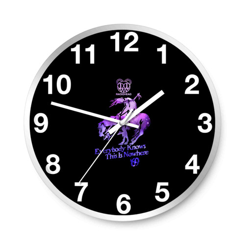 Radiohead Bear Logo Galaxy Wall Clocks