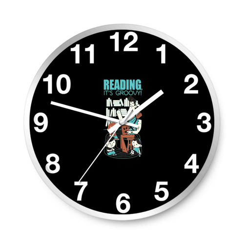 Reading Is Groovy Wall Clocks