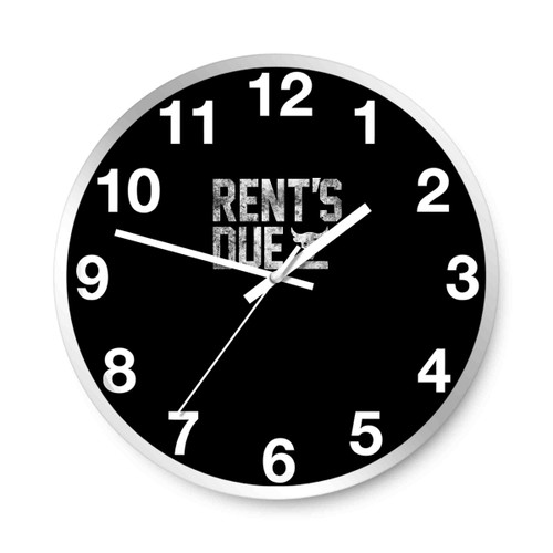 Rent%E2%80%99S Due The Rock Under Armour Grunge Wall Clocks