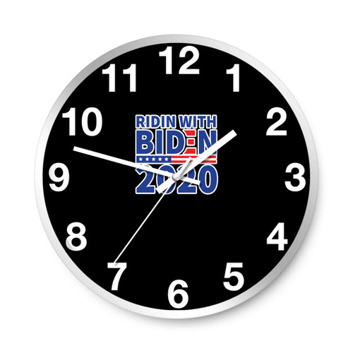 Ridin With Biden 2020 Election Vote Joe Biden Wall Clocks