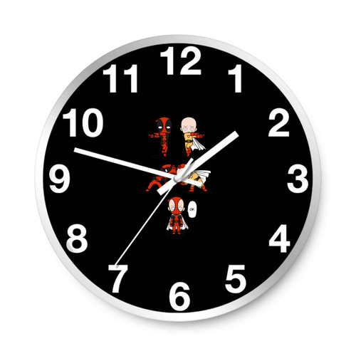 Saitama X Deadpool Fusion Wall Clocks