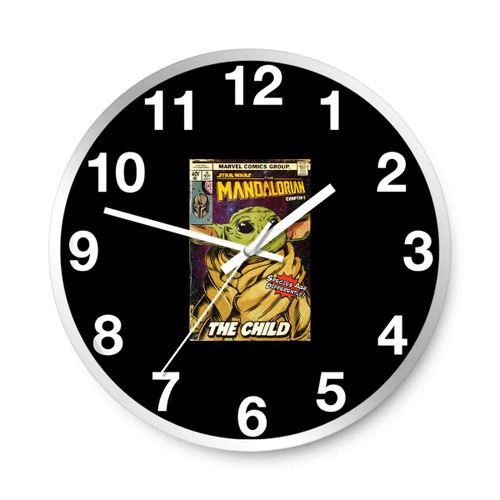 Star Wars The Mandalorian Comic Cover Wall Clocks