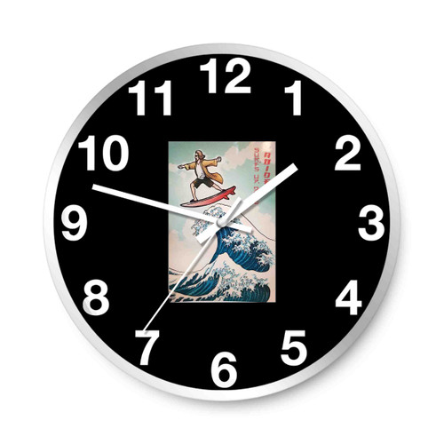 The Great Wave Of The Big Lebowski Wall Clocks