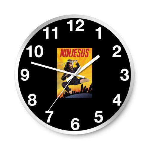 The Holy Of Ninjesus Ninja Jesus Wall Clocks