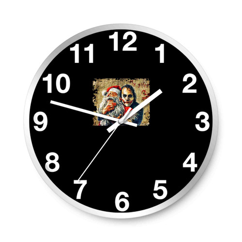 The Joker Heath Ledger Santa Claus Wall Clocks