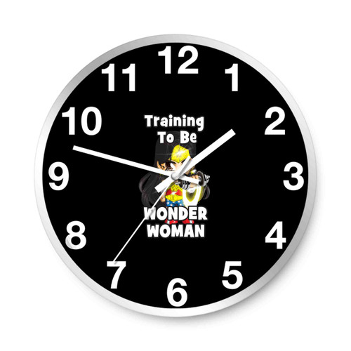 Training To Be Wonder Woman Wall Clocks
