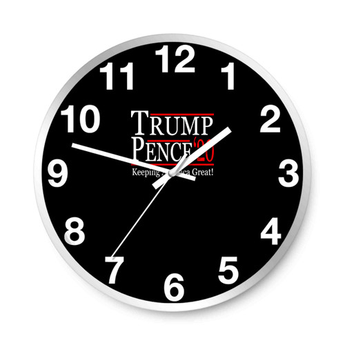 Trump Pence 2020 Keeping America Great Wall Clocks
