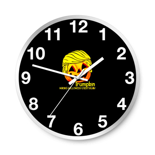 Trumpkin Silly Trump Halloween Wall Clocks