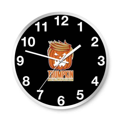 Trumpkin Trump The President Of Pumpkin Wall Clocks