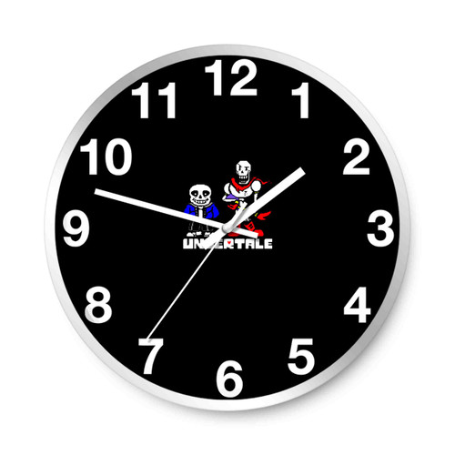 Undertale Sans And Papyrus Skeleton Brother Game Character Wall Clocks