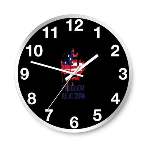 Usa Freedom Ride 2014 Wall Clocks