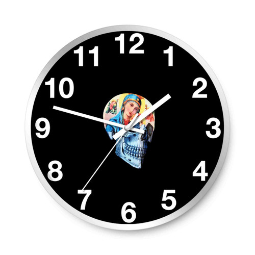 Virgin Mary Skull Wall Clocks