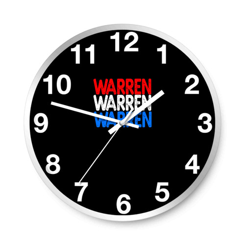 Warren Warren Warren 2020 President Election Wall Clocks