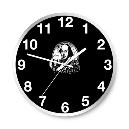 William Shakespeare Funny Beer Poetry Bard Wall Clocks