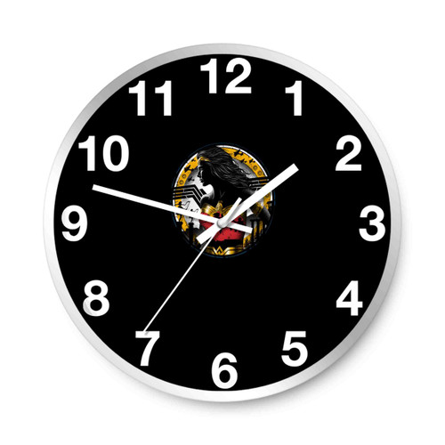 Wonder Woman Logo Art Wall Clocks