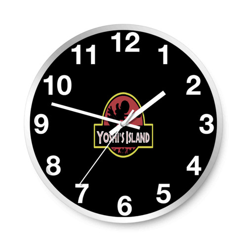 Yoshi Island Jurassic Park Parody Hnd Wall Clocks