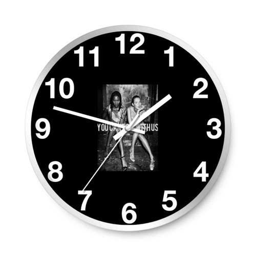 You Cant Sit With Us Sexy Girls Retro Wall Clocks