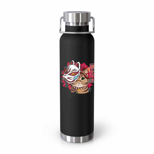 Cat Wearing Kitsune Mask Tumblr Bottle