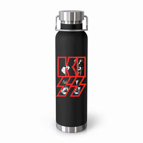 Kiss Band Text Logo Rock Heavy Metal Tumblr Bottle