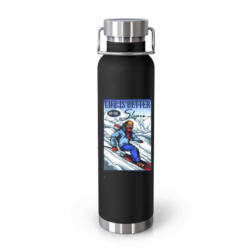 Skier Man Slogans Slopes Tumblr Bottle