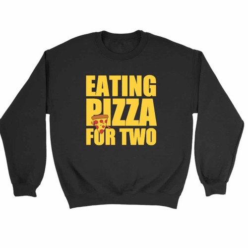 Eating Pizza For Two Yellow Sweatshirt Sweater Eating Pizza For Two Yellow Sweatshirt Sweater