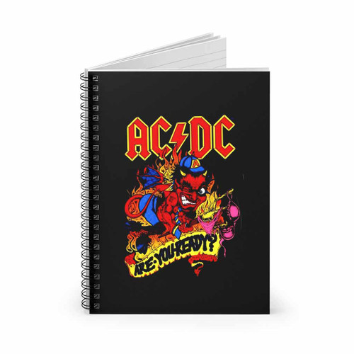 Acdc Are You Ready Design Spiral Notebook