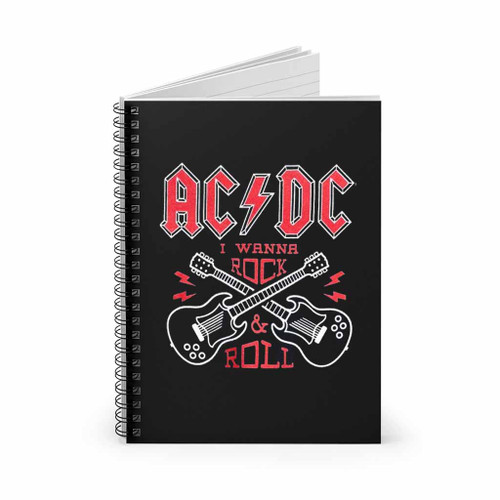 Acdc Highway To Hell Tricolor Spiral Notebook