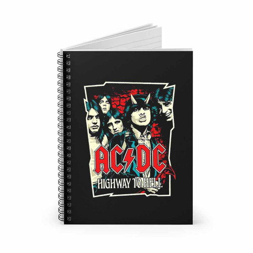 Acdc Highway To Hell Vintage Graphic Spiral Notebook