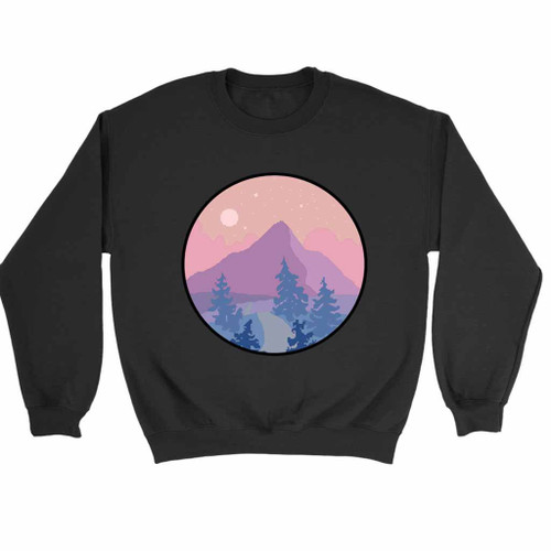Kawaii Pixel Mountain Sweatshirt Sweater