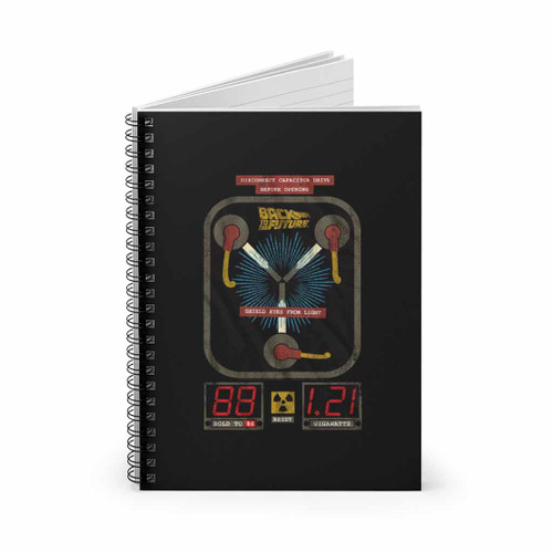 Back To The Future Flux Capacitor Spiral Notebook