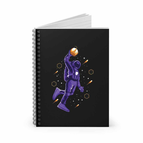 Basketball Player Astronaut Spiral Notebook