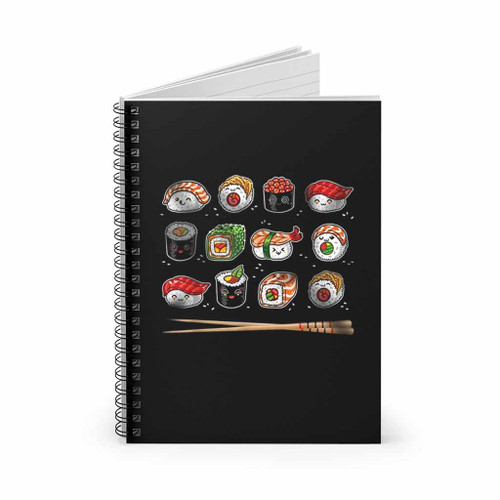 Cute Sushi Anime Spiral Notebook