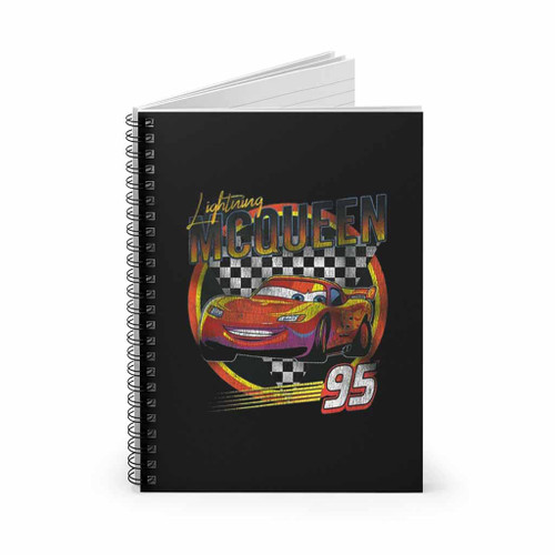 Disney Pixar Cars Lightning Mcqueen Vintage Race Spiral Notebook