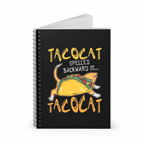 Funny Love Cat And Taco Spiral Notebook