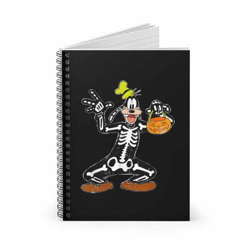 Goofy Skeleton Funny Halloween Spiral Notebook