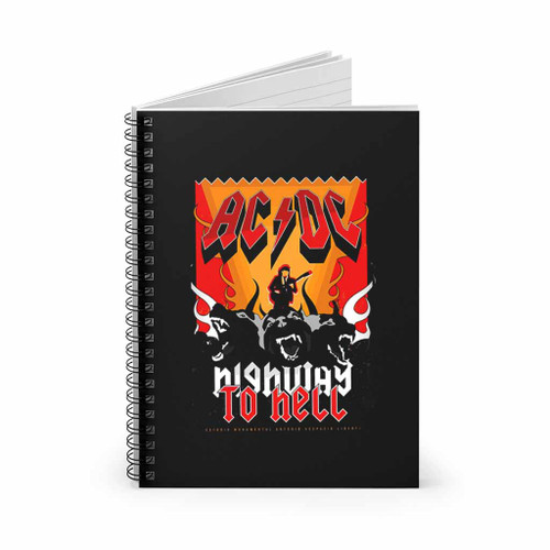 Highway To Hell Acdc Retro Vintage Spiral Notebook